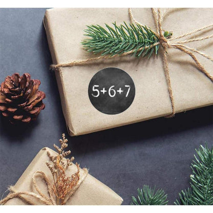 Adventskalender Zahlen Aufkleber 5 Sets 24 Sticker