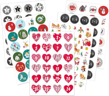 24 Adventskalender Zahlen Aufkleber Weihnachtskalender Sticker