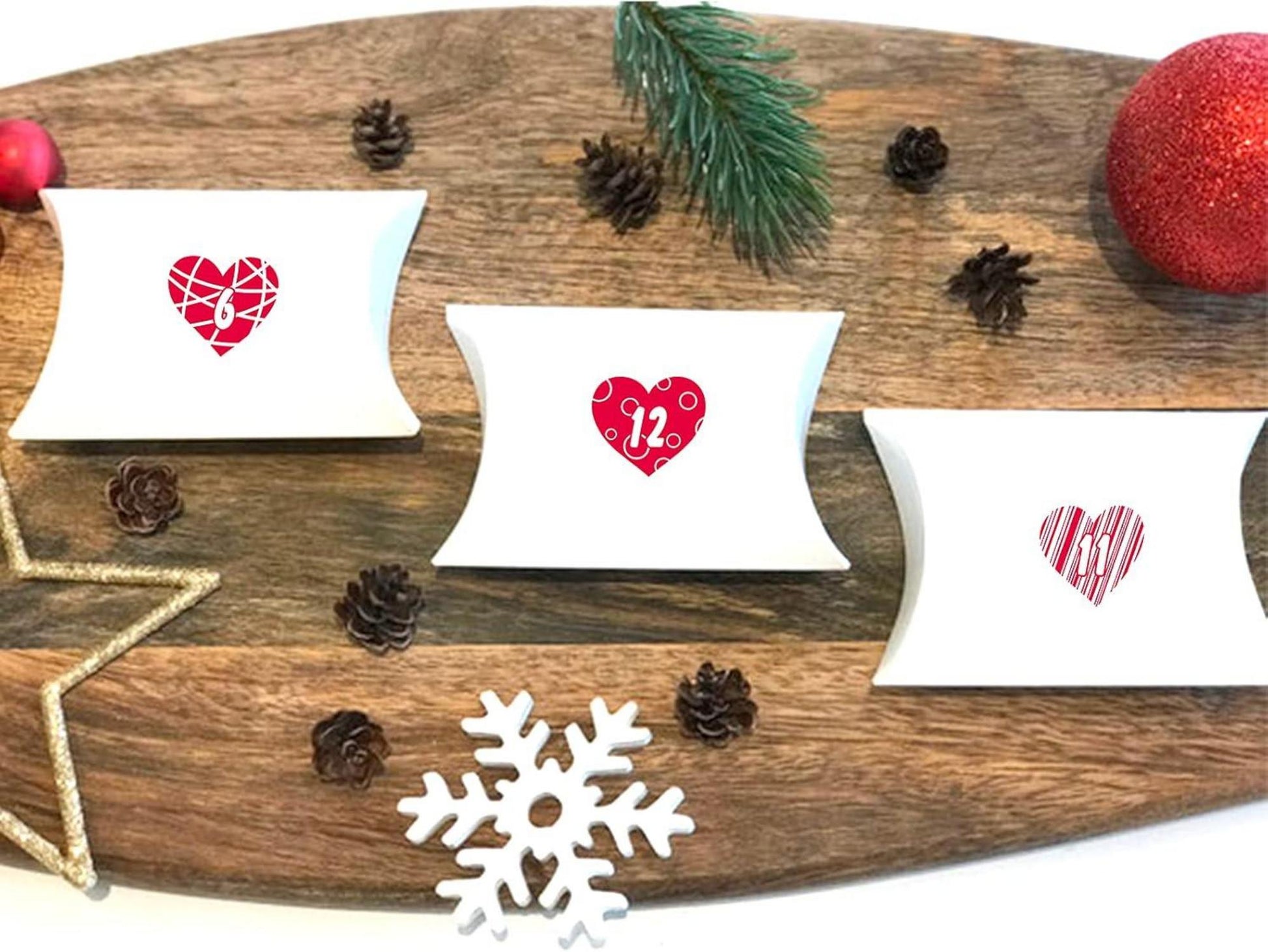 24 Adventskalender Zahlen Aufkleber Weihnachtskalender Sticker