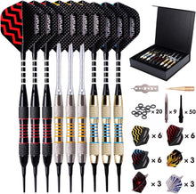 Dartpfeile mit Kunststoffspitze 18g 9 Stk. + Zubehör