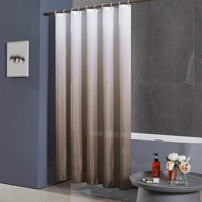 Duschvorhang Textil Anti-schimmel Wasserdicht Polyester Weiß Taupe