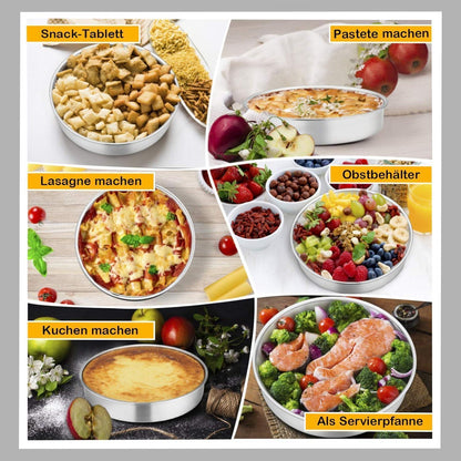 Homikit Edelstahl Runde Kuchenformen Set 20 cm 2er Pack