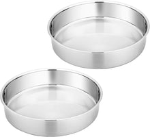 Backform Edelstahl Rund Kuchenform 2er Set 20 cm gesund ungiftig