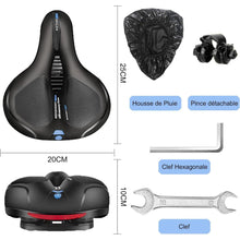 Bequemer Fahrradsattel Doppelfeder Mountainbike Faltrad Blau