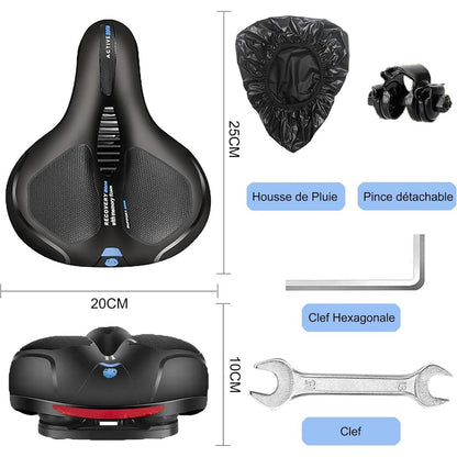 Bequemer Fahrradsattel Doppelfeder Mountainbike Faltrad Blau