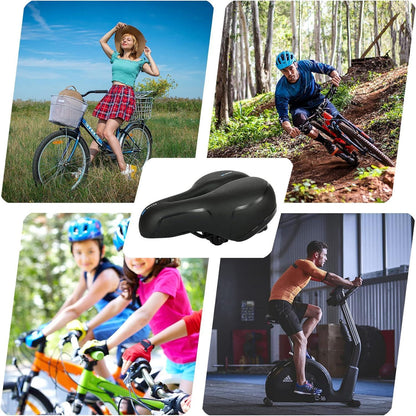 Bequemer Fahrradsattel Doppelfeder Mountainbike Faltrad Blau