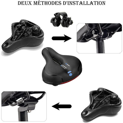 Bequemer Fahrradsattel Doppelfeder Mountainbike Faltrad Blau