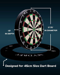 Dartscheibe Kork Steeldart Set 6 Dartpfeile Metallspitze