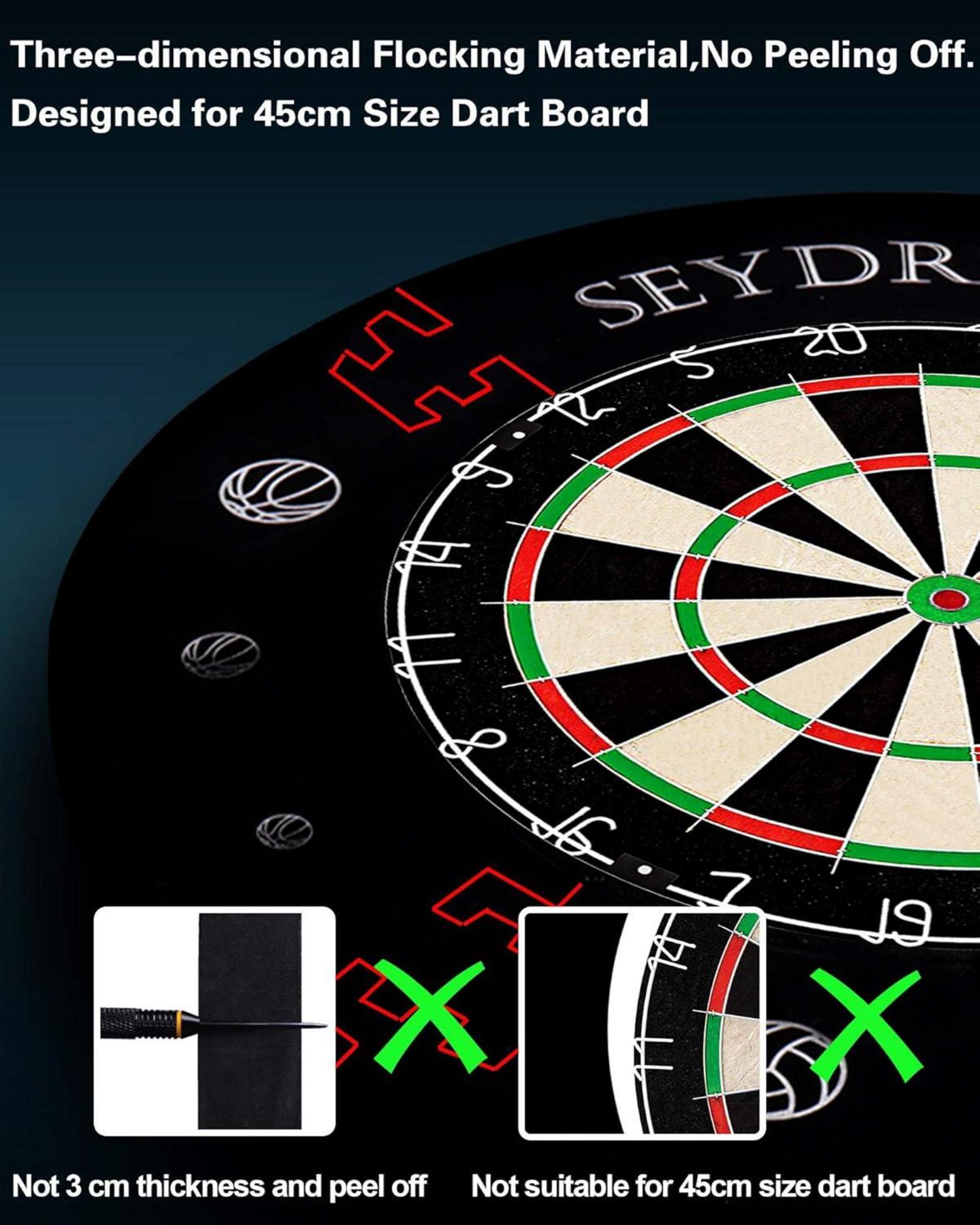 Dartscheibe Kork Steeldart Set 6 Pfeile Metallspitze Flights