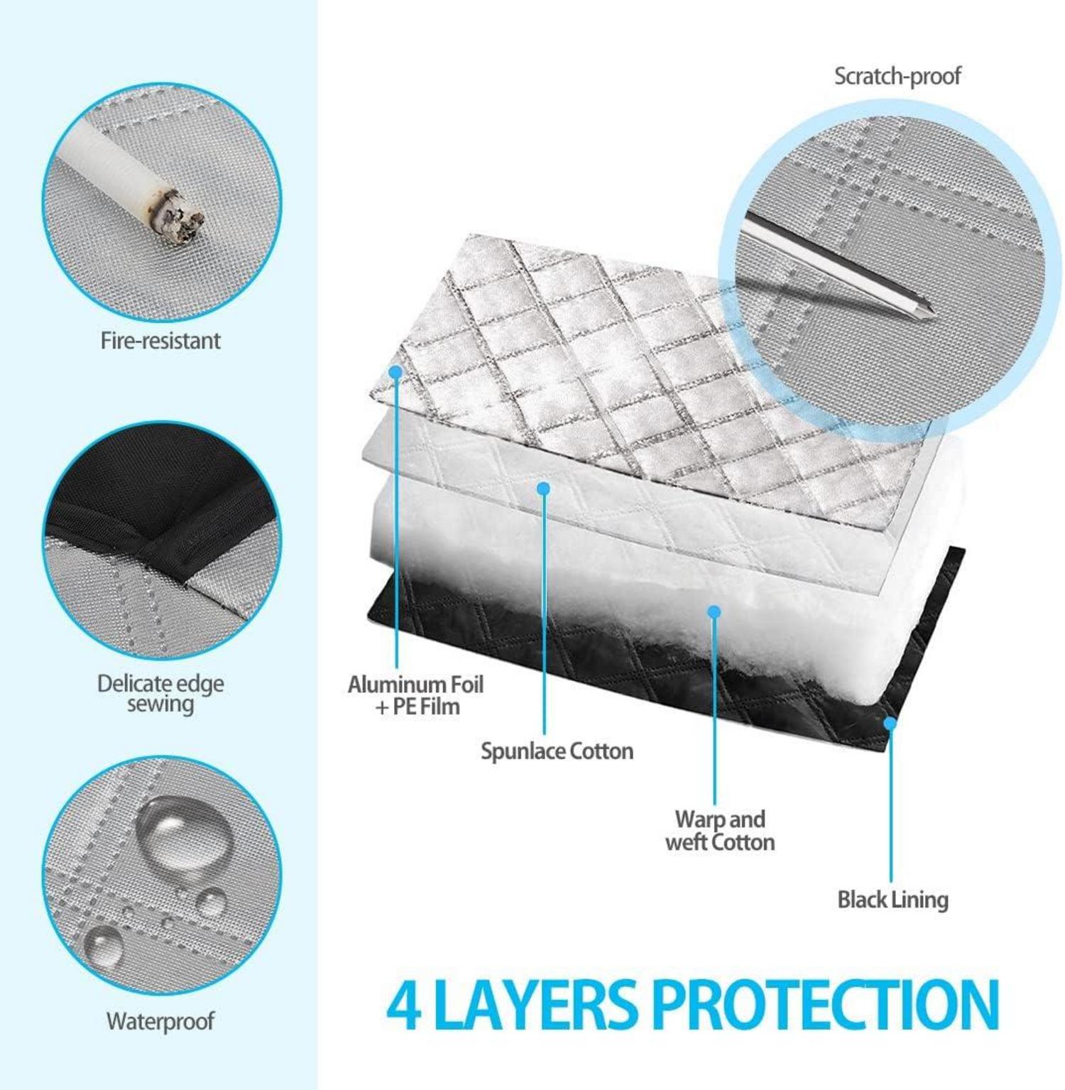 LEWONPO Frontscheibenabdeckung Auto Sonnenschutz Wind- und Wetterschutz 183x116cm