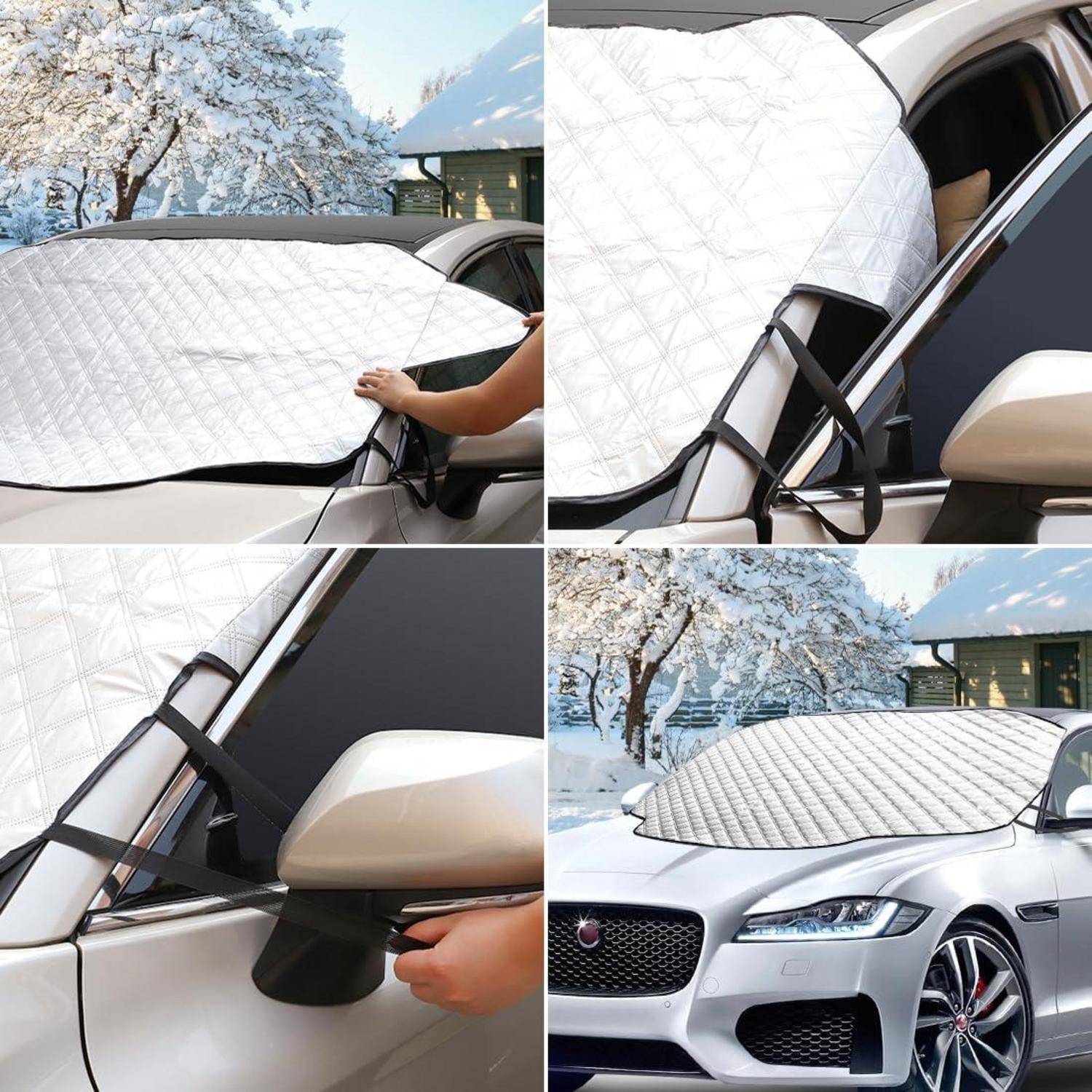 Frontscheibenabdeckung Auto Sonnenschutz Magnet Faltbar UV-Staub-Frost 183x116cm