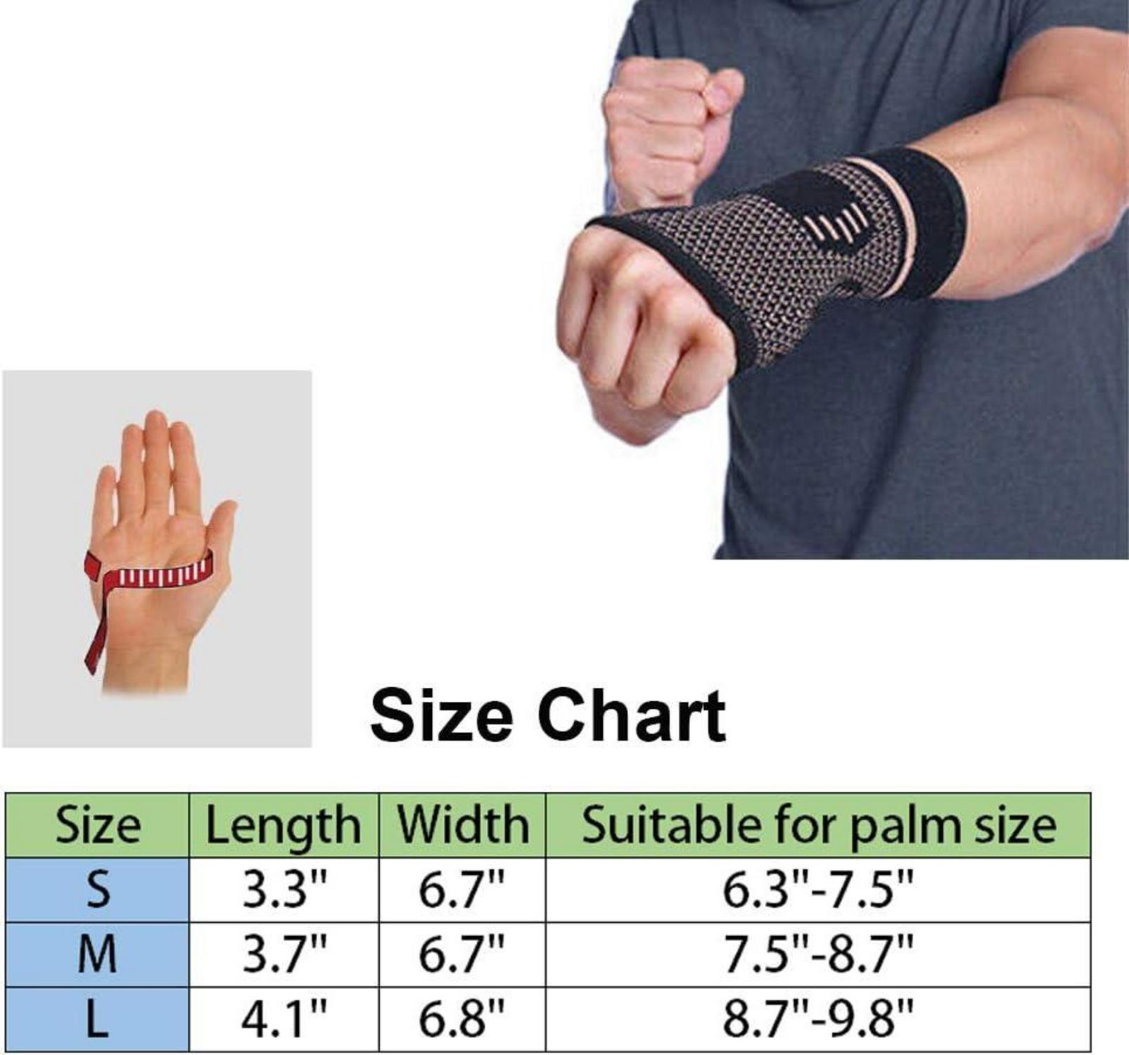 2er-Set Handgelenk Bandage Copper Handgelenkschiene für Sport