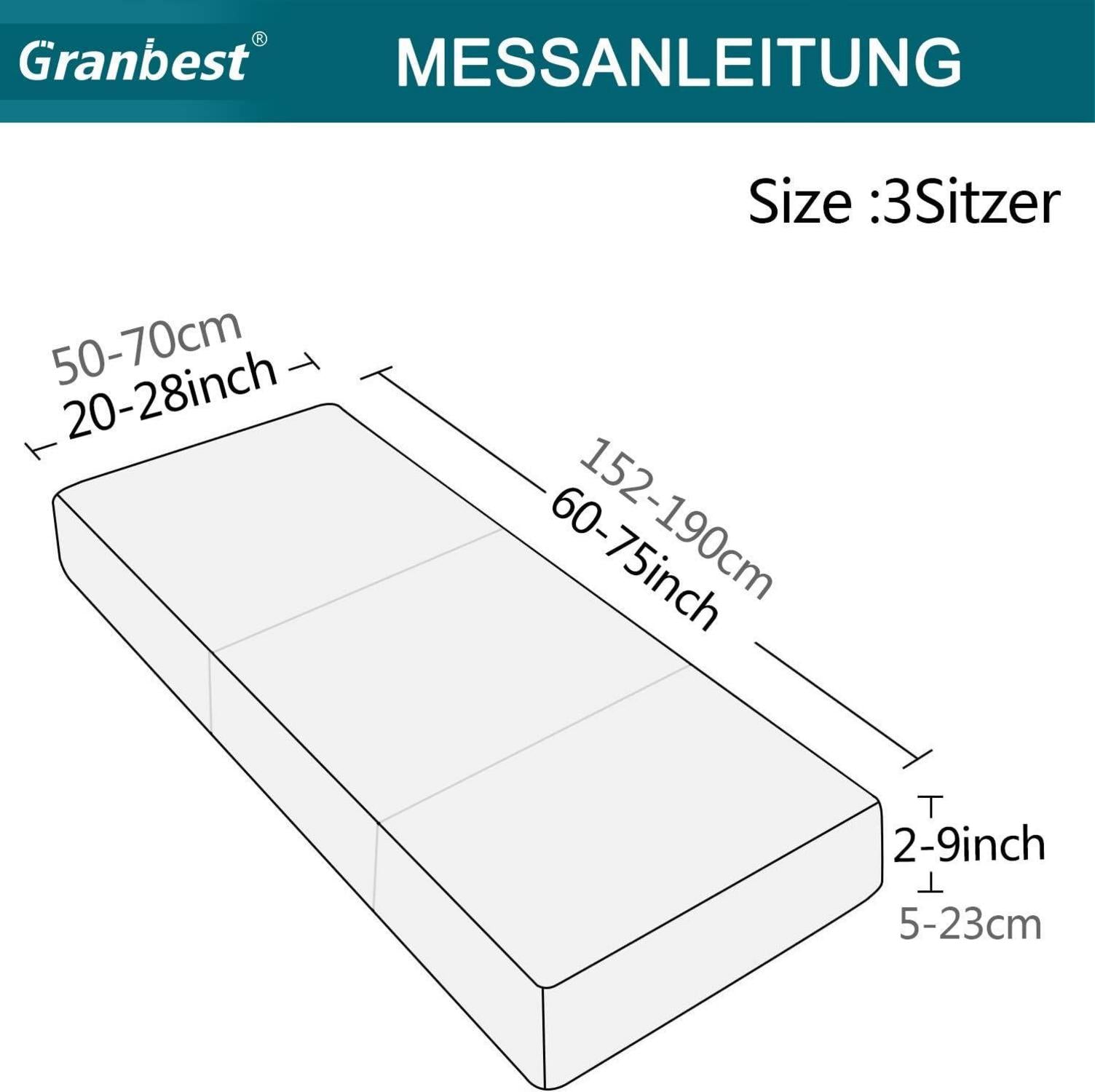 Wasserdichter Sofa Sitzkissenbezug Stretch Jacquard Schutz für