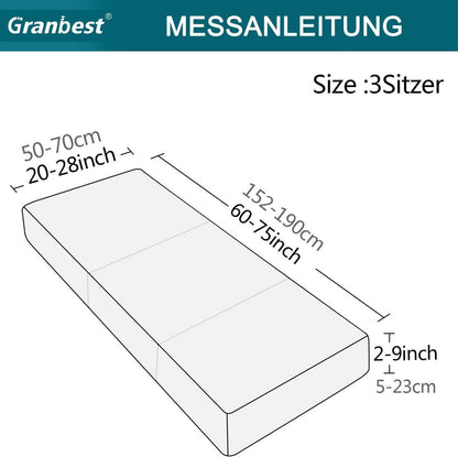 Wasserdichter Sofa Sitzkissenbezug Stretch Jacquard Schutz für