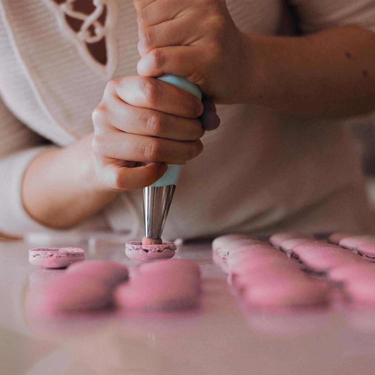 Professionelles 33tlg Spritztüllen-Set aus Edelstahl & Silikon für Cupcakes & Torten