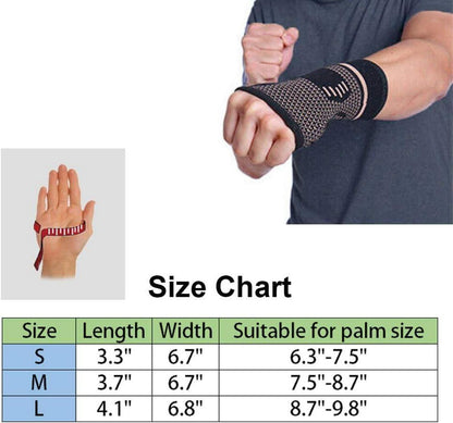 Handgelenk Bandage Handgelenkschiene 2er-Set Copper Sportbandagen