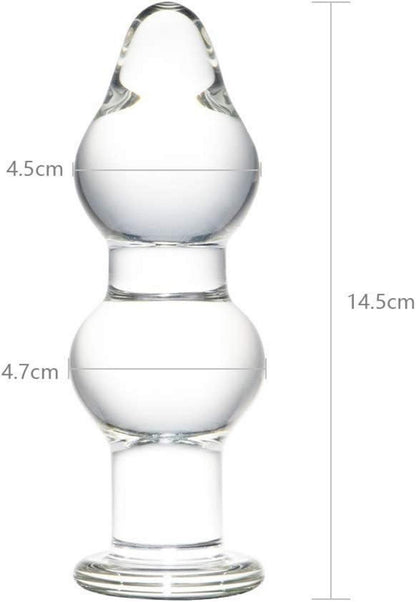 Gourd Form Glas Anal Plug Cone Crystal Butt Plug
