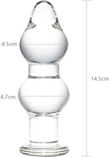 Gourd Form Glas Anal Plug Cone Crystal Butt Plug