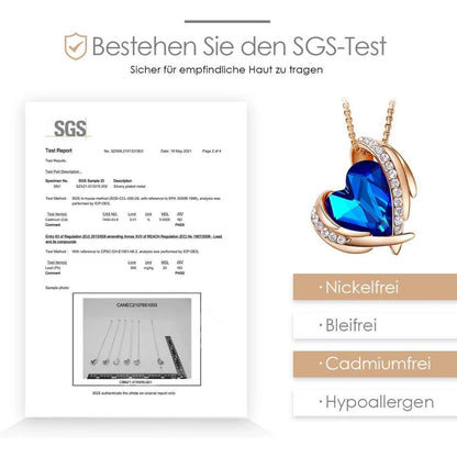 Rosegold Herz Halskette für Frauen - Geschenkbox inklusive