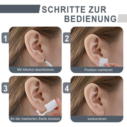 Ohrlochstechpistolen Set 6 Stück, steril, schmerzfrei, mit Ohrsteckern