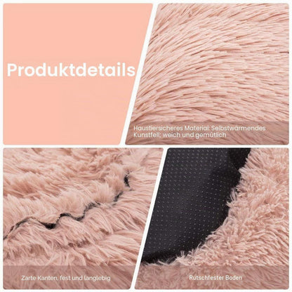 Flauschiges Hundebett Orthopädisch Rosa 120x120x20 cm