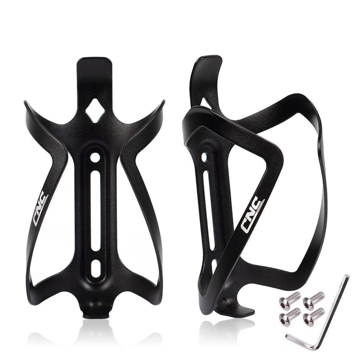 CNC Fahrrad Flaschenhalter 2er-Set, Aluminium Schwarz