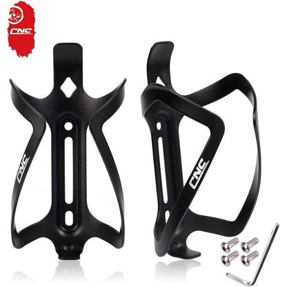 CNC Fahrrad Flaschenhalter 2er-Set, Aluminium Schwarz