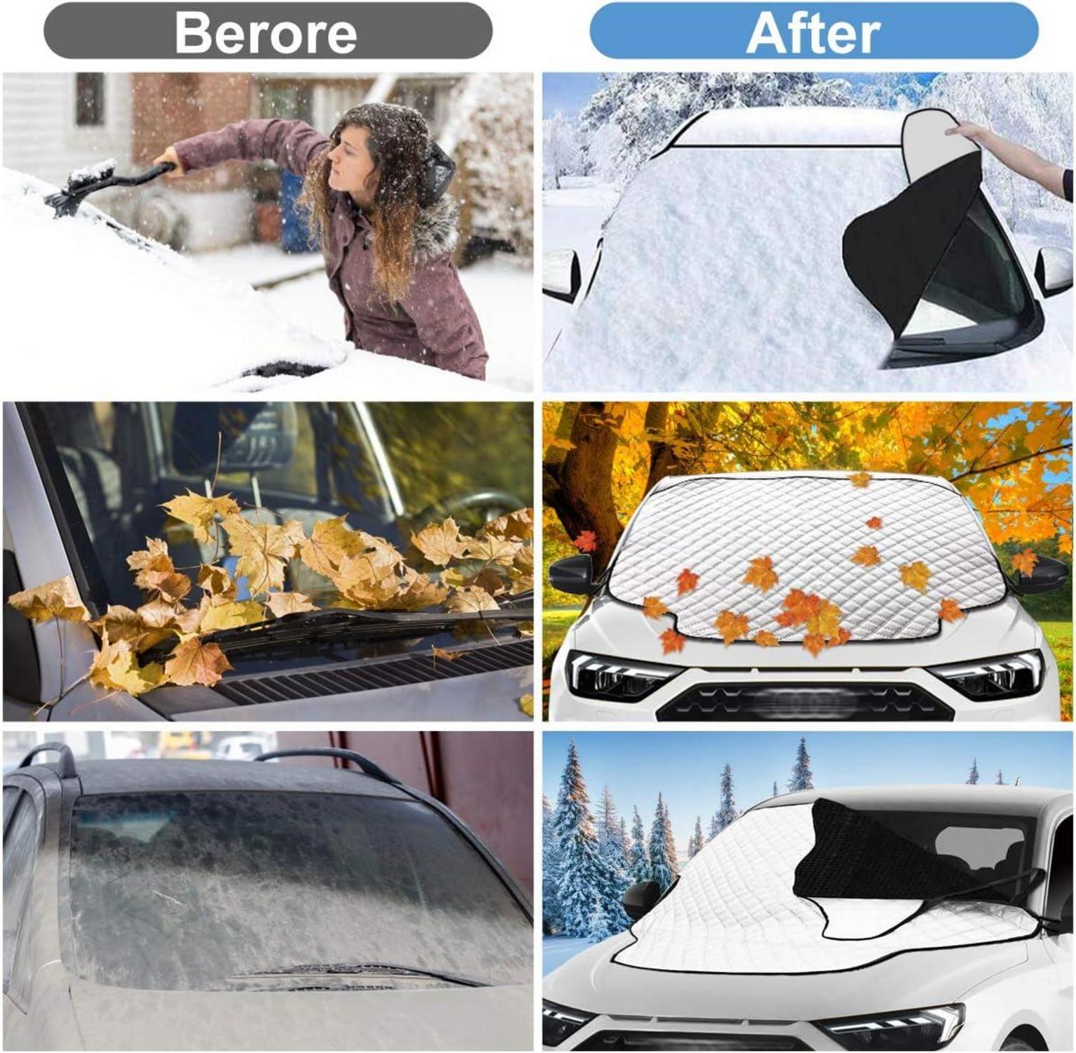 Auto Windschutzscheibenabdeckung Magnet Fixierung Winter UV-Schutz 183x116cm