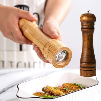 Holz Pfeffermühlen Set mit verstellbarem Keramikmahlwerk