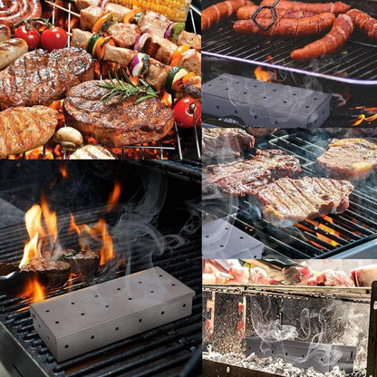 Edelstahl Smokerbox für Gasgrill Räucherbox Grill Zubehör