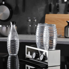 Flaschenhalter für SodaStream Crystal Premium Edelstahl Abtropfhalter & Abtropfständer