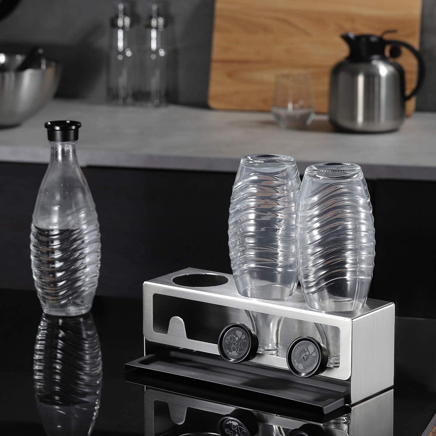 Edelstahl Flaschenhalter für SodaStream Crystal - Abtropfhalter