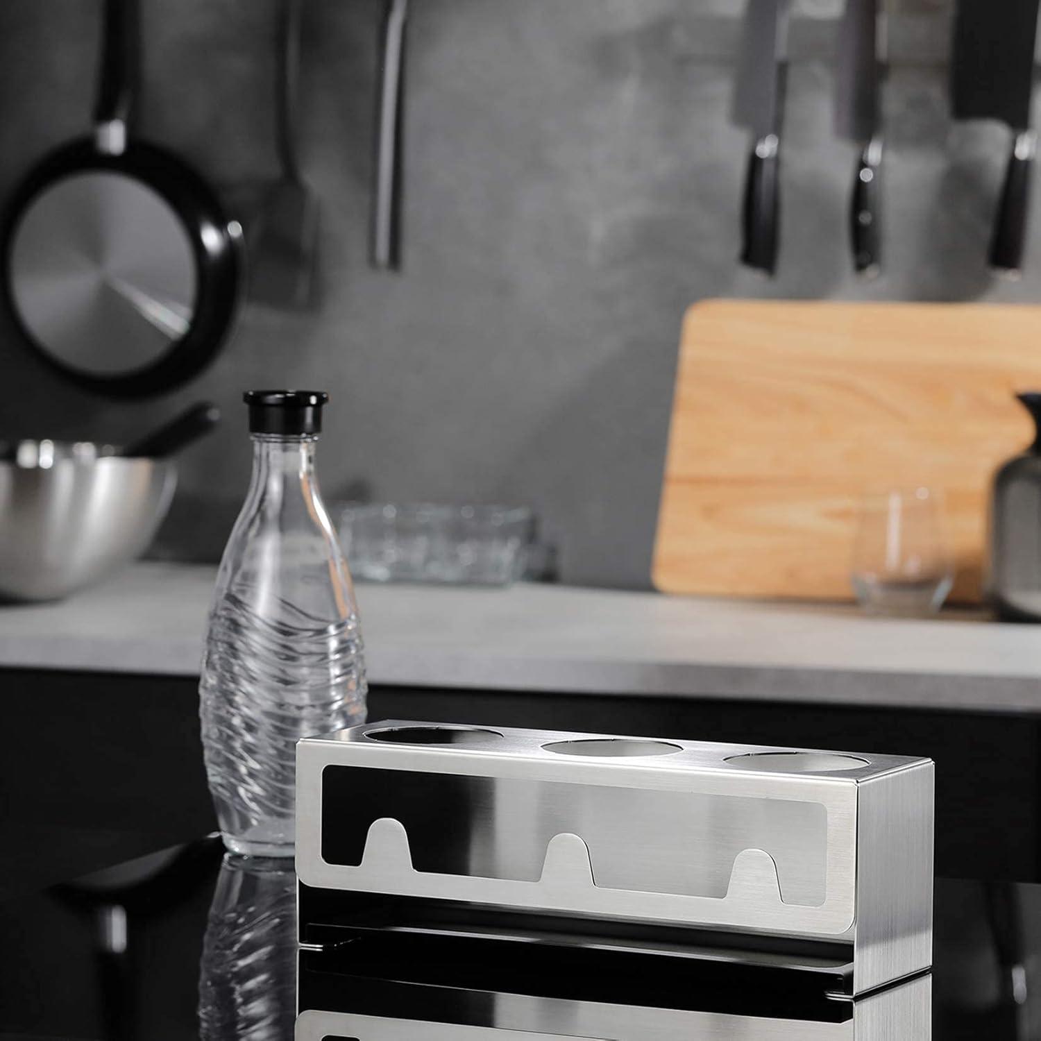 Edelstahl Flaschenhalter für SodaStream Crystal - Abtropfhalter