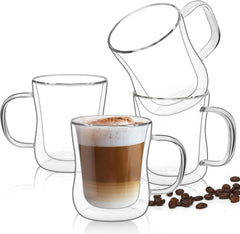 Doppelwandige Latte Macchiato Gläser 260ml, 4er Set