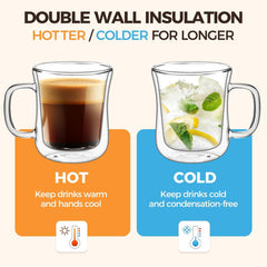 Doppelwandige Latte Macchiato Gläser 260ml, 4er Set