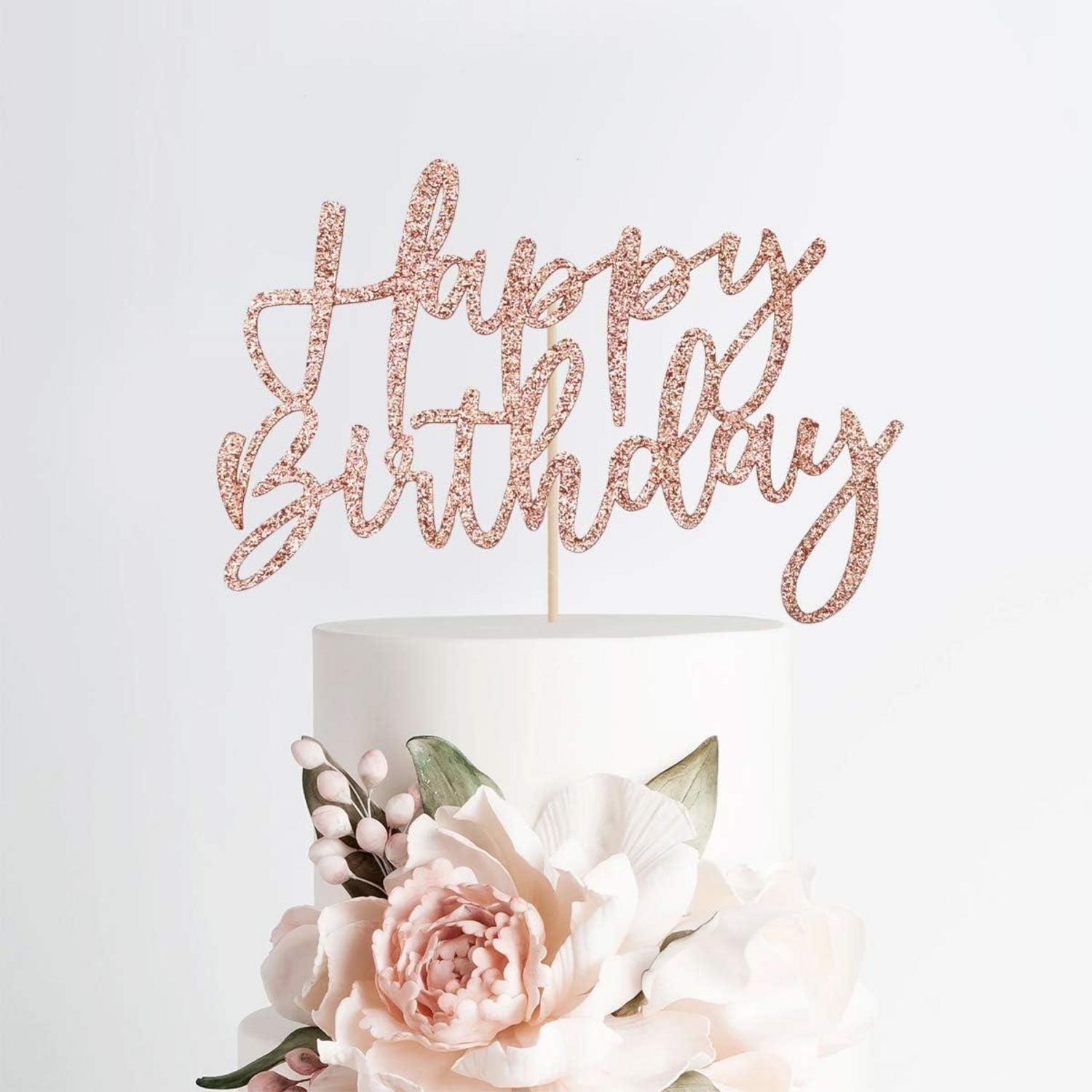 iZoeL Tortendeko Rosegold Geburtstag Kuchendeko 20pcs Sternen Cake Topper