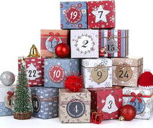 Adventskalender Schachteln Weihnachtsdekoration Aufstellen Purpurrot