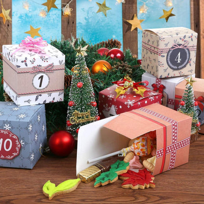 Adventskalender Box 24 Schachteln Weihnachten Deko Kästchen