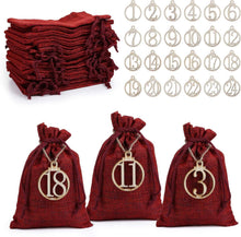 Adventskalender Jutesäckchen Weihnachten Geschenksäckchen 24 Stück