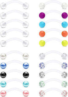 Set mit 10 Augenbrauenpiercings Rook Daith Bauchnabel 16G 8mm