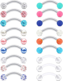 Augenbrauenpiercing Rook Piercing Ohrringe 16G 8mm Chirurgenstahl