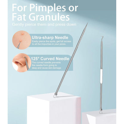 Professionelles Mitesserentferner Set Edelstahl Akne