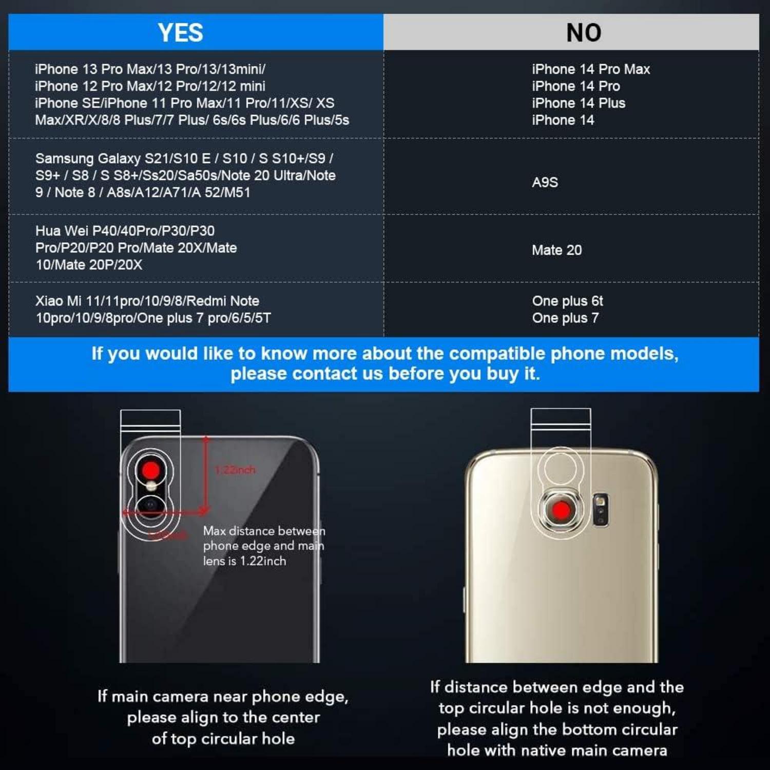 HD 20-40X Teleskop-Zoomobjektiv für Handy mit Stativen - für iPhone 12