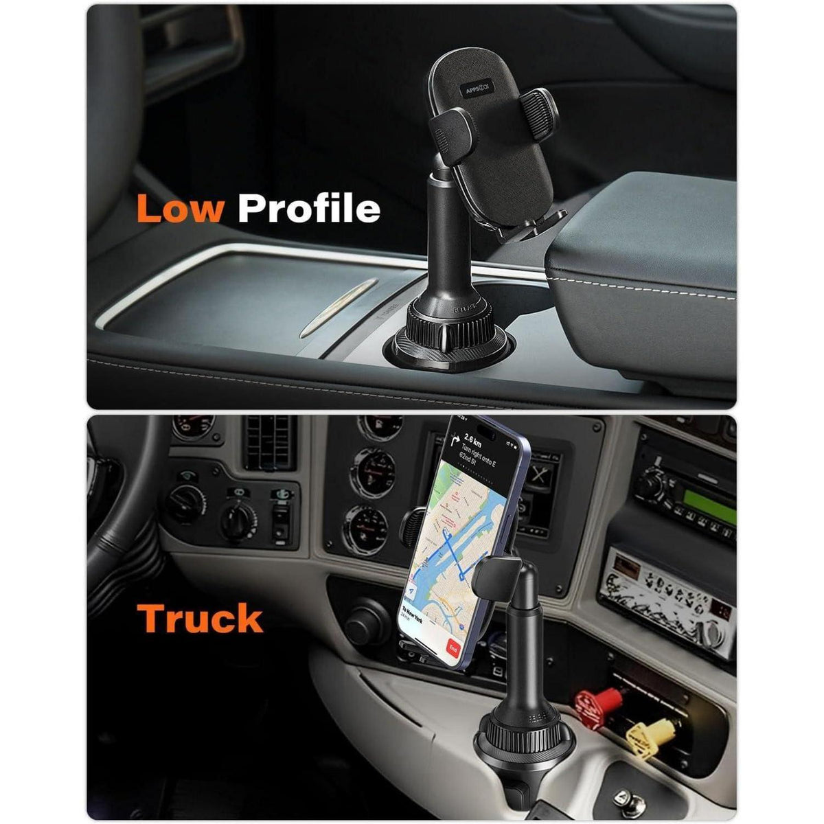 Handyhalterung Auto Getränkehalter für iPhone & Samsung