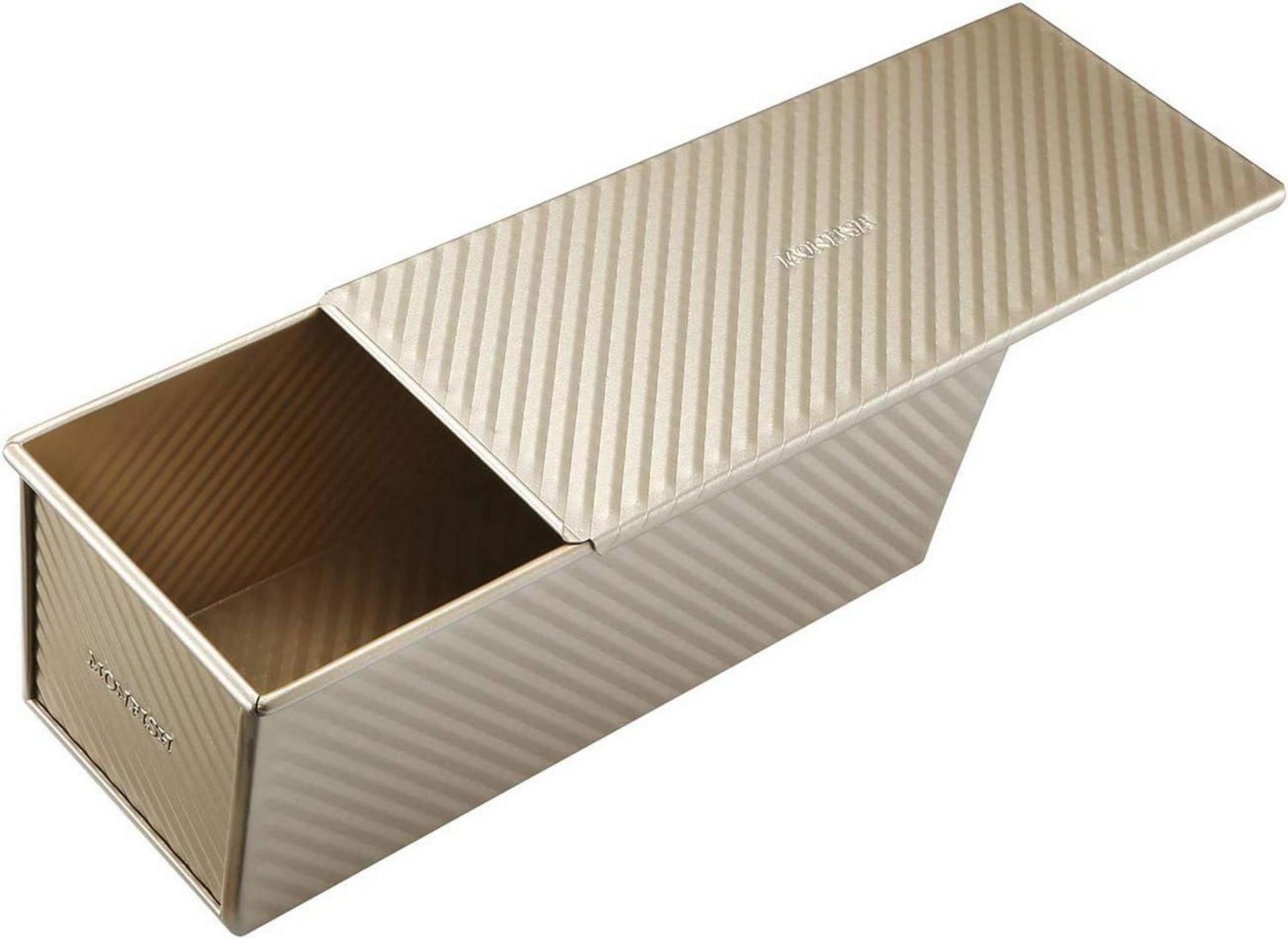 Brotbackform Pullman Laib Pfanne Aluminium Stahl 1000g Teig Champagner