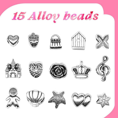 Lenski Mädchen Armband Bastelset 64-teilig DIY Geschenkbox