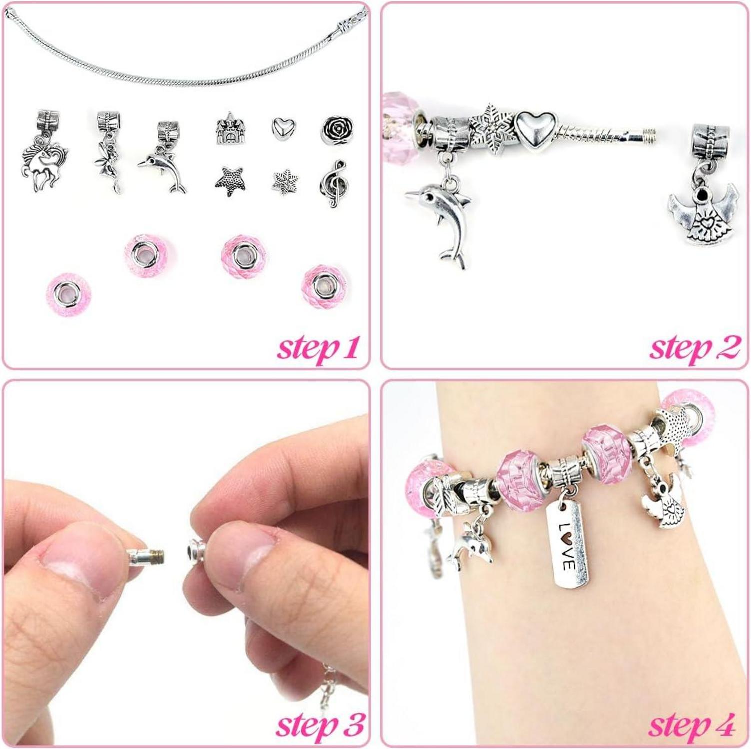 Lenski Mädchen Armband Bastelset 64-teilig DIY Geschenkbox