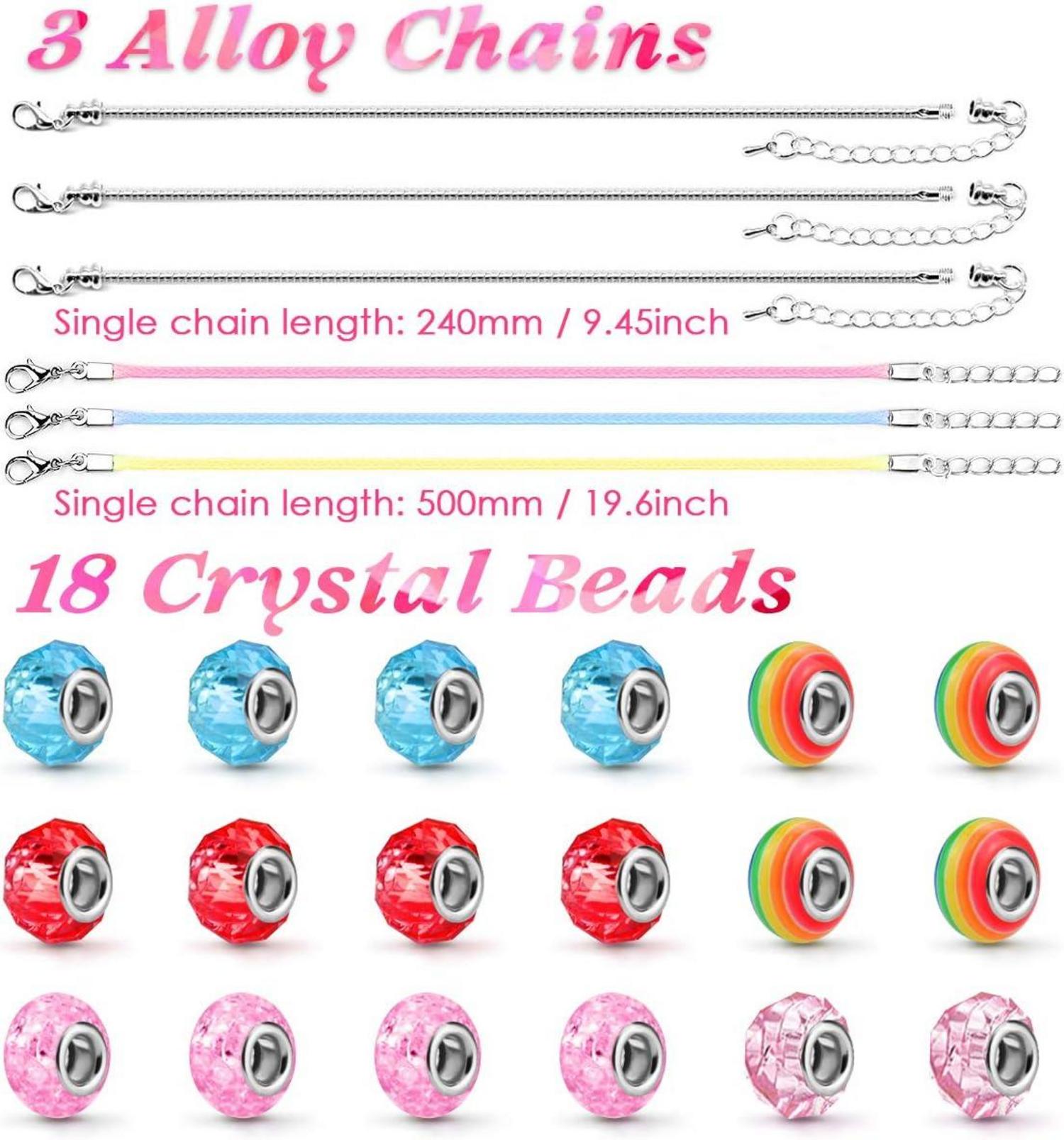 Lenski DIY Armband Bastelset für Mädchen inkl. Einhornbox, Perlen und