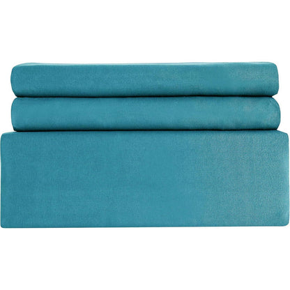 Bettwäsche Microfaser gebürstet 200x200cm Seeblau/Hellgrau