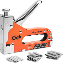 3-in-1 Handtacker Set mit 3000 Klammern leistungsstark Orange